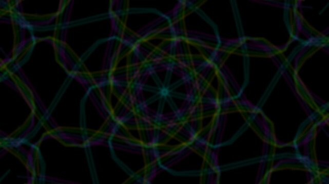 Abstract Geometric Light Patterns in Neon Colors for Visual Design