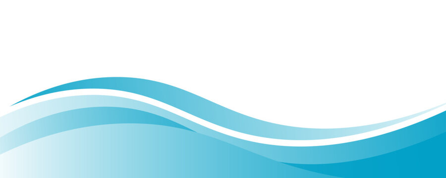 Blue and white business wave banner background. vector illustration