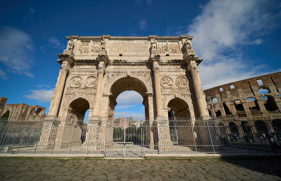 Arch of Constantine (Arco di Costantino), triumphal arch in Rome, Italy	