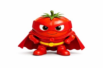 Tomato superhero, vegetable, food and meal