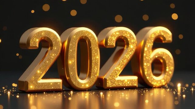 New Year's decoration with sparkling lights, ideal for celebration and party scenes
