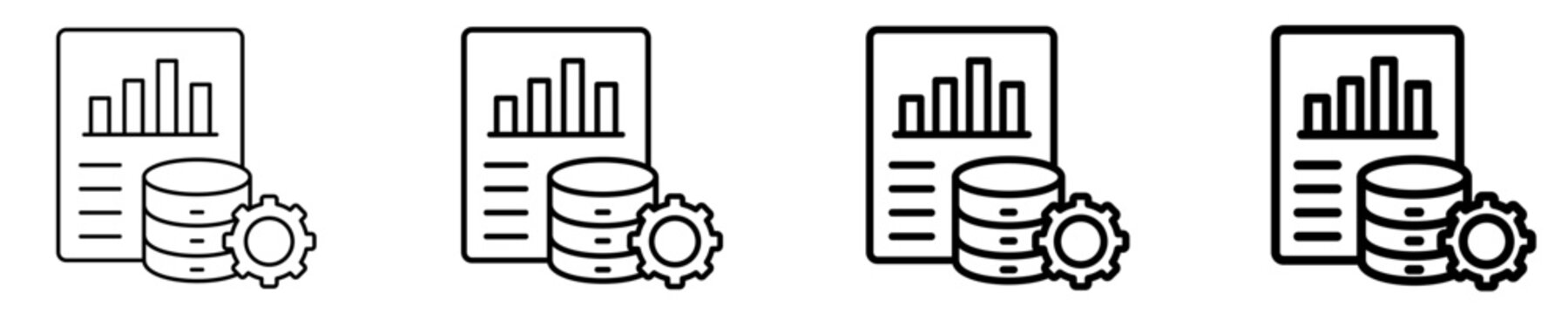 Enterprise Data Management  Icon Set Different Style Collection