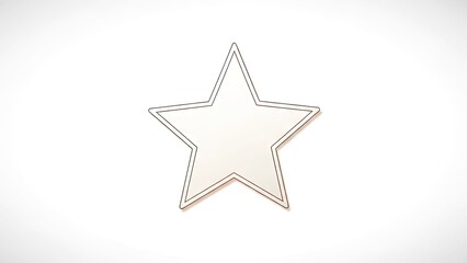 Obraz premium Outline of a star in a minimalist style with a white background 