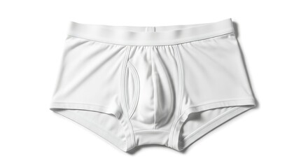 Blank underwear isolated on white background, minimal apparel mockup ideal for branding, print design, textile showcase, and modern intimate wear presentation.