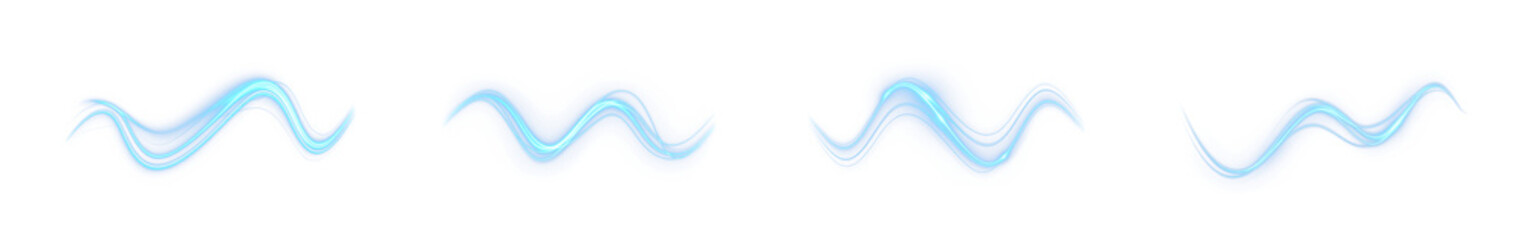 Neon energy sweep ribbon PNG isolated © Sergey