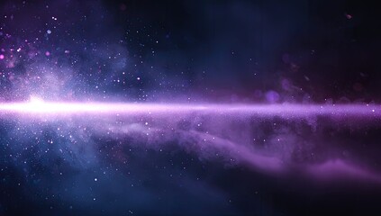 Obraz premium Purple and blue cosmic illustration of energy emanating from a bright center