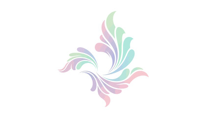 Naklejka premium Abstract pastel floral swirl design