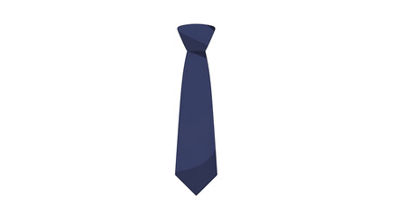 Fototapeta premium Dark blue silk necktie with diagonal stripe pattern isolated on transparent background