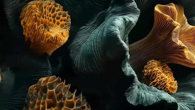 Entangled Mycological Ecosystem: A Study of Fungal Forms and Organic Textures in Macro Perspective