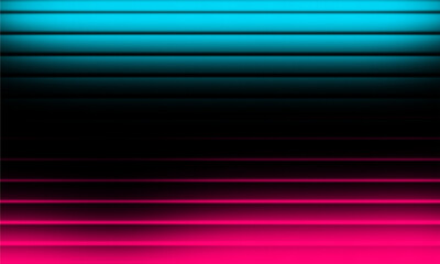 Abstract Neon Gradient Horizontal Lines Background with Cyan and Pink Glow on Dark