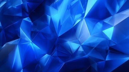 Fototapeta premium Blue Abstract Low Poly Geometric Banner Design