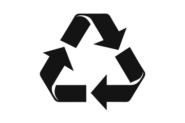 Fototapeta premium recycling symbol line art silhouette vector illustration