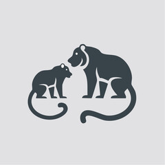 Naklejka premium Create a jungle animal icon pack with silhouettes in vector file design for wildlife