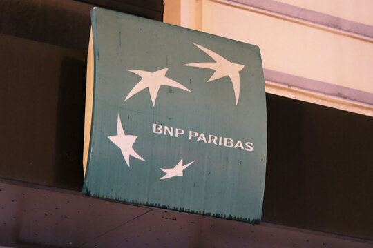 Paris,France-Oct.4th 2025: BNP Paribas company brand logo
