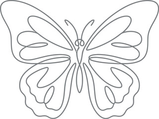 Fototapeta premium Elegant butterfly line art illustration