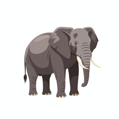 Obraz premium Adorable Cartoon Elephant Illustration for Kids and Educational Projects