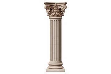 Corinthian column with fluted shaft and ornate capital presenting ancient architecture