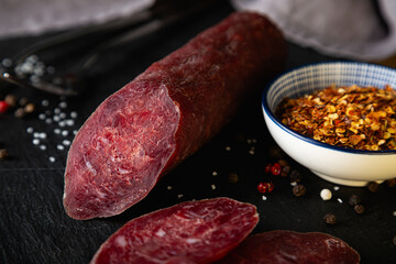 Smoked sausage and spices