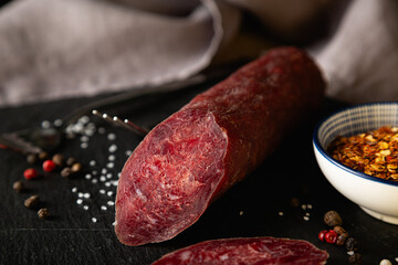 Smoked sausage and spices