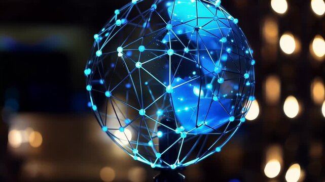 Global Network: A shimmering blue globe, interlaced with a web of digital connections, symbolizing the interconnectedness of our world.