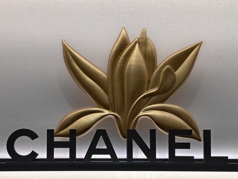 Paris,France-Oct.5th 2025: chanel company brand logo