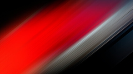 Abstract Blurred Background with Diagonal Red and Grey Gradient Lines on Black.