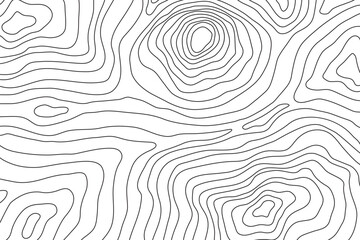 topographic map lines background, minimal geographic terrain pattern - vector illustration © chrupka