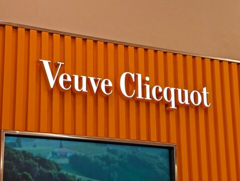Paris,France-Oct.5th 2025: Veuve Clicquot company brand logo 