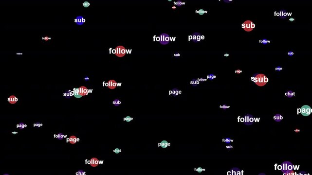 A overlay transparent background with many different colored words