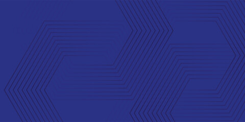 Obraz premium Abstract Royal Blue Background with Dark Navy Hexagonal Geometric Lines
