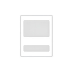 White blank smartphone mockup isolated on transparent background minimalist design digital template technology device