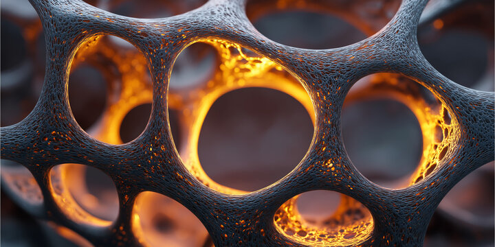 Exploring biohacking trends in microbial structures laboratory abstract visuals scientific environment close-up viewpoint