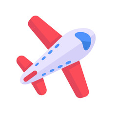 Airplane Vector Illustration Flying Aircraft for Travel and Transportation Concepts