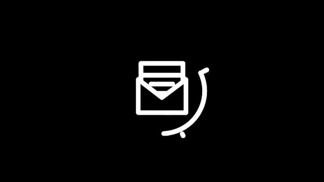 Targeted email icon on a black background, representing focus and communication goals