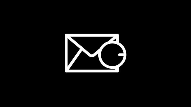 Email notification icon with a clock symbol indicating time or pending status