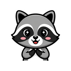 Cute Raccoon Cartoon. (5)