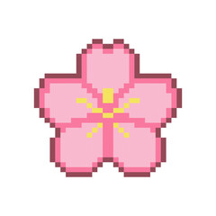 Obraz premium Pink Sakura Flower Blossom Symbol Pixel