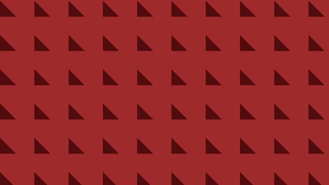 A simple repeating pattern of small, dark red triangles on a solid red background, creating a minimalist geometric design