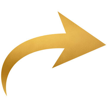 Hand painted fast curve luxurious gold arrow.