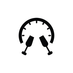 Couple toasting at midnight with champagne glasses