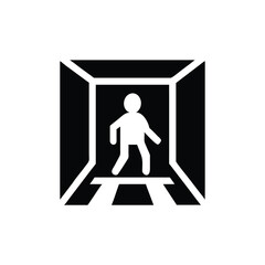 Figure walking through tunnel illustration