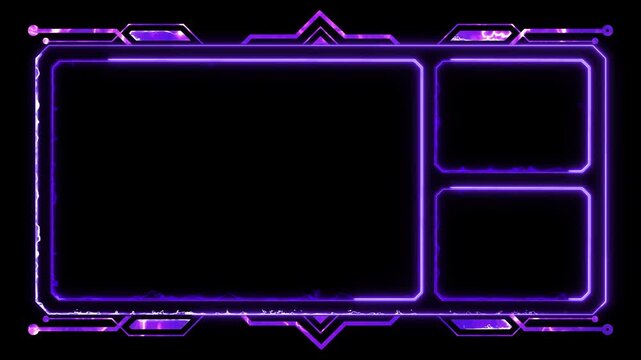 Tech frame Neon Motion Graphic Infinite Live Stream Background Obs Overlay And Streaming Overlay	
