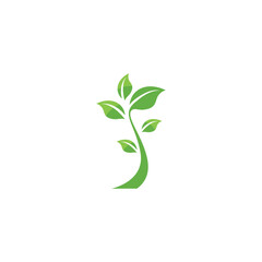 Logos of green Tree leaf ecology