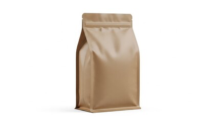 Brown paper bag isolated on white background
