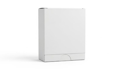 Fototapeta premium White product box isolated on white background