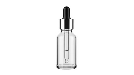 Naklejka premium Glass dropper bottle isolated on white background