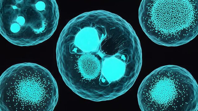 Autoimmune Disease Cell Division with ANA Nucleolar Pattern Staining