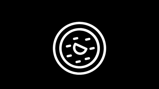 Simple white icon of a compass on a black background, representing navigation and direction