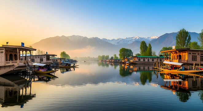Quiet Morning Light Over Dal Lake