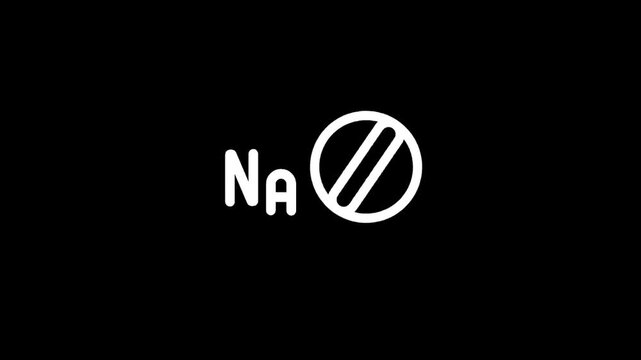 No sodium symbol with pill icon on black background, representing low sodium diet